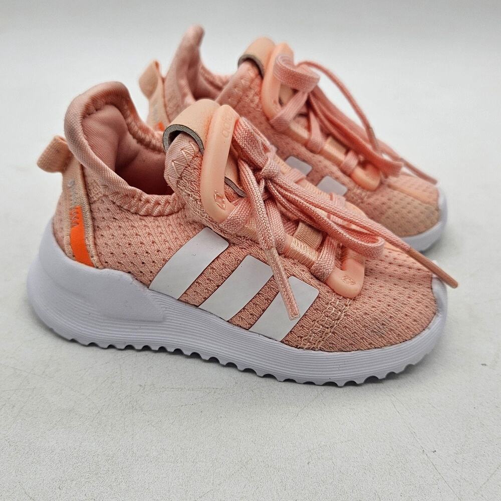 Adidas Shoes Girls Size 4 Pink Mesh Lightweight Athletic Running Sneakers EE7442